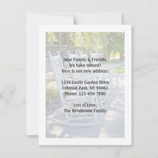 住所5の文字変更の写真コラージュ移動 案内状 (裏面)