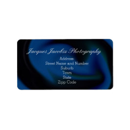 住所 シールとレトロ絞り染めスタイルの背景 ラベル