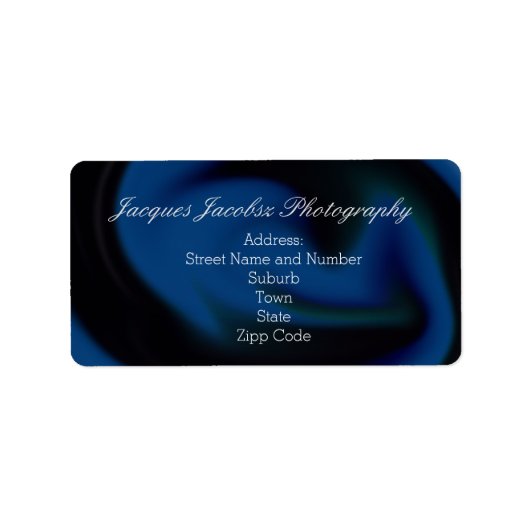 住所 シールとレトロ絞り染めスタイルの背景 ラベル (正面)