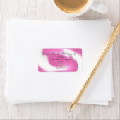 住所 シールとレトロ絞り染めスタイルの背景 ラベル (インサイチュ)