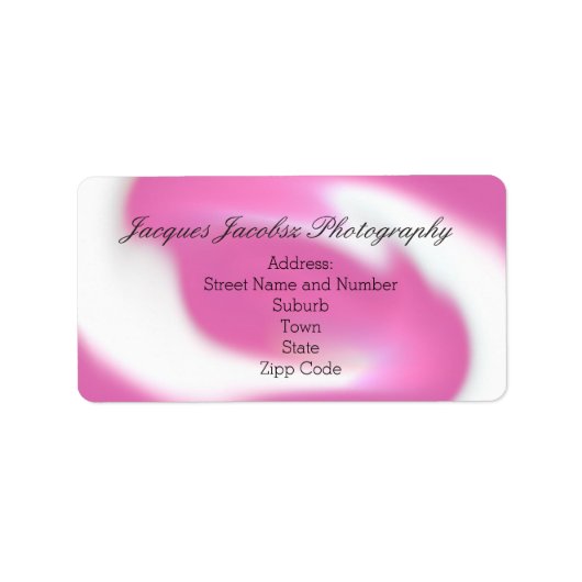 住所 シールとレトロ絞り染めスタイルの背景 ラベル (正面)