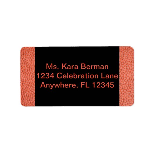 住所 シールのバスケ収集 ラベル (正面)