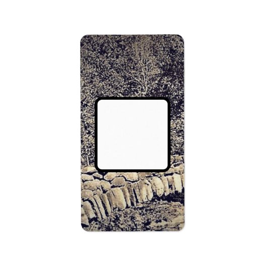 住所 シールアート及びデザインスタイル ラベル (正面)