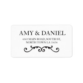 住所 シールエレガントステッカースクリプトスクロール ラベル