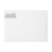 住所 シールエレガントモダンティール（緑がかった色）金ゴールドアゲード ラップアラウンドラベル (正面)