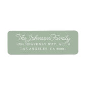 住所 シールシンプルセージグリーン ラベル (正面)