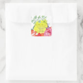 住所 シールシールフローラデザインの変更 スクエアシール (バッグ)