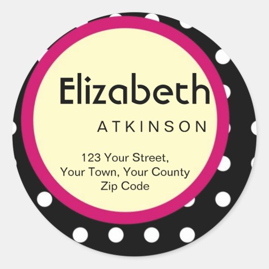 住所 シールシール ラウンドシール (正面)