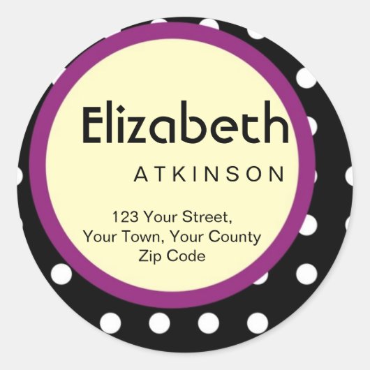 住所 シールシール ラウンドシール (正面)