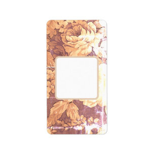 住所 シールフラワーアート及びデザインスタイル ラベル