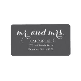 住所 シール夫妻 ラベル