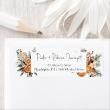 住所 シール結婚の冬の緑