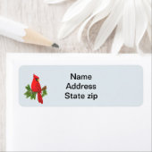 住所 シール赤（鳥）ショウジョウコウカンチョウ ラベル (インサイチュ)