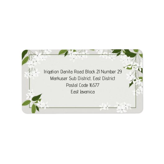 住所 シール (正面)