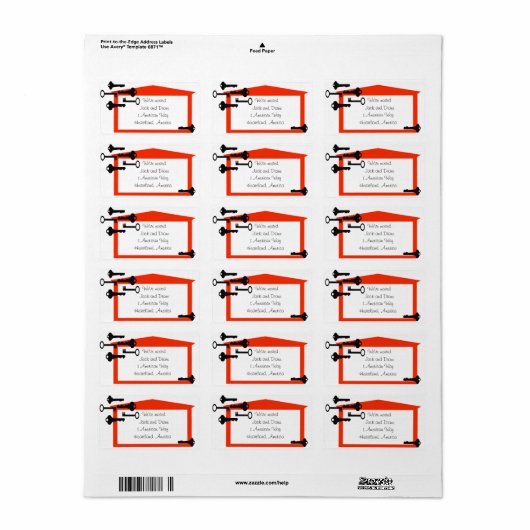 住所 シール (フルシート)