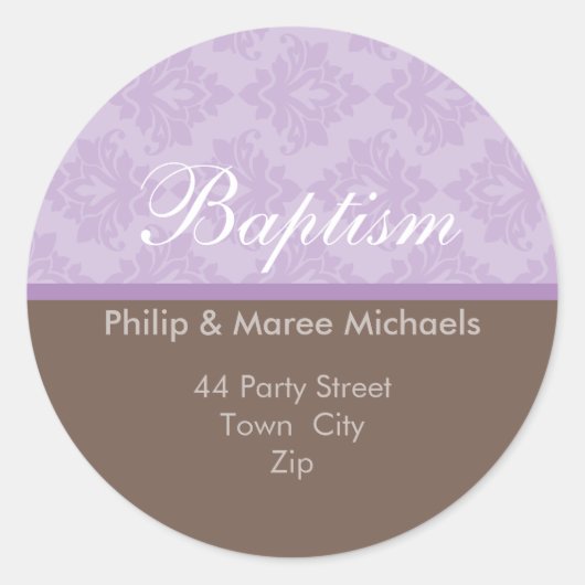 住所 シール:：ああ、とても美しい7 ラウンドシール (正面)