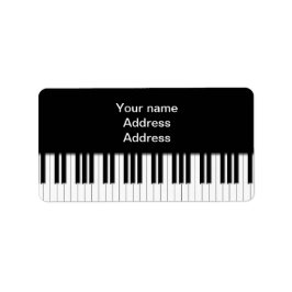 住所 シール – ピアノ鍵白黒