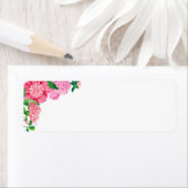 住所 シール – ピンク色の花 (インサイチュ)