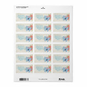 住所 シール/蝶と花 ラベル (フルシート)