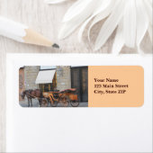 住所 シール- – 馬と馬車 ラベル (インサイチュ)