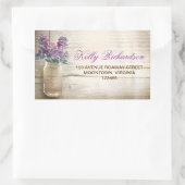 住所 シール- mason jarのシール 長方形シール (バッグ)