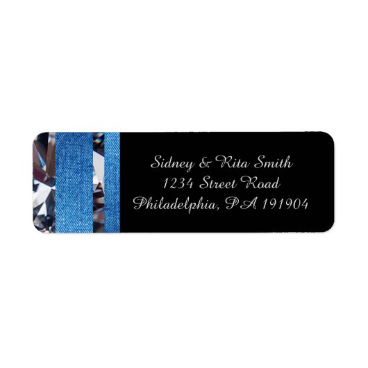 住所 シールfor Denim & Diamonds Collection II ラベル (正面)