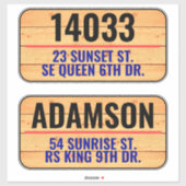 住所 ポストの番号と苗字 - ファムハウス シール (シート)