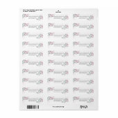 住所 |モダンユーカリ葉 ラベル (フルシート)