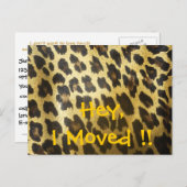 住所Leopard印刷の変更 案内ポストカード (正面/裏面)