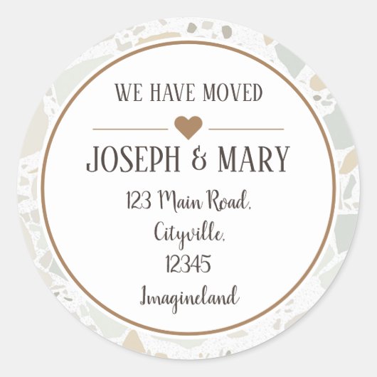 住所terrazzoの変モダン更 ラウンドシール (正面)