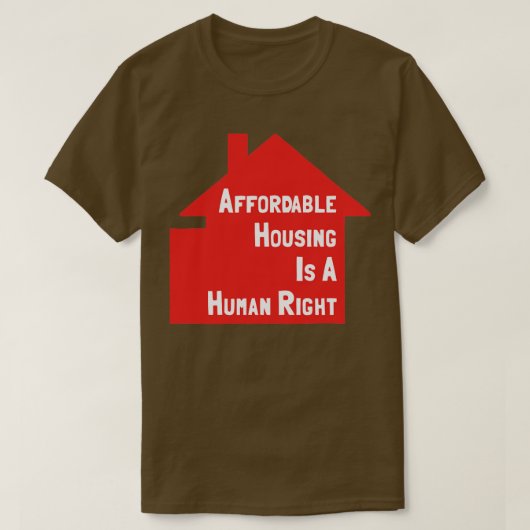 住手頃宅は人権だ Tシャツ (デザイン正面)