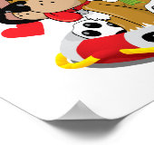 住救所に動物がいる ポスター (角)