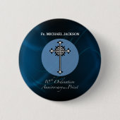 住職の10周年記念にパーソナライズ 缶バッジ (正面)