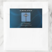 住職の10周年記念にパーソナライズ 長方形シール (バッグ)