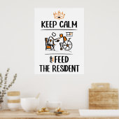 住食べ物を与え者は看護助手CNA介護者 ポスター (キッチン)