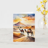 佐原砂漠水彩文房具 カード (黄色い花)