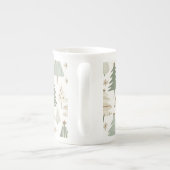 佐賀エレガントグリーンクリスマスツリーパターン ボーンチャイナマグカップ (裏面)