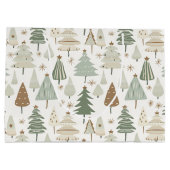 佐賀エレガントグリーンクリスマスツリーパターン ラージペーパーバッグ (裏面)