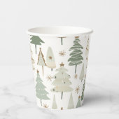 佐賀エレガントグリーンクリスマスツリーパターン 紙コップ (裏面)