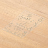 佐賀グリーンスクリプトトレンディー結婚ズ アクリル招待状 (レイダウン)