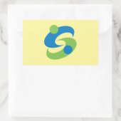 佐賀市国旗の日本のシンボル 長方形シール (バッグ)