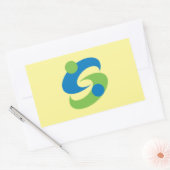 佐賀市国旗の日本のシンボル 長方形シール (封筒)