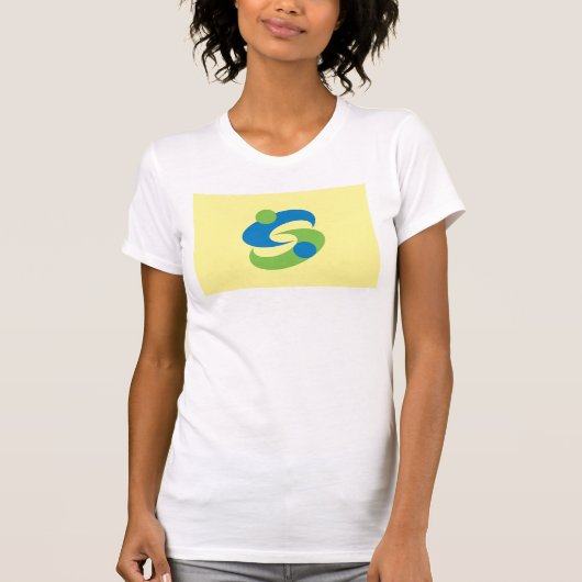 佐賀市国旗の日本のシンボル Tシャツ (正面)