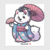 佐面犬の着物 シール (シート)