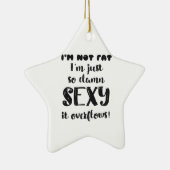 体おもしろいユーモアのギフト女性オーバーウエイトギフト セラミックオーナメント (右)