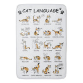 体おもしろい語の愛らしい感情を持つ猫 バスマット (正面縦)
