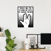 体からSFポスター署名プリント ポスター (ホームオフィス)