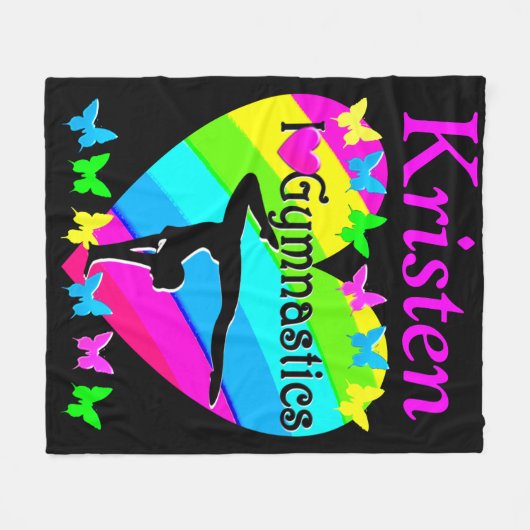 体かわいらし操が好きパーソナライズされただ フリースブランケット (正面(横))