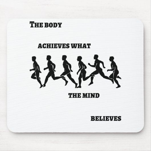 体が心を叶え信じる マウスパッド (正面)