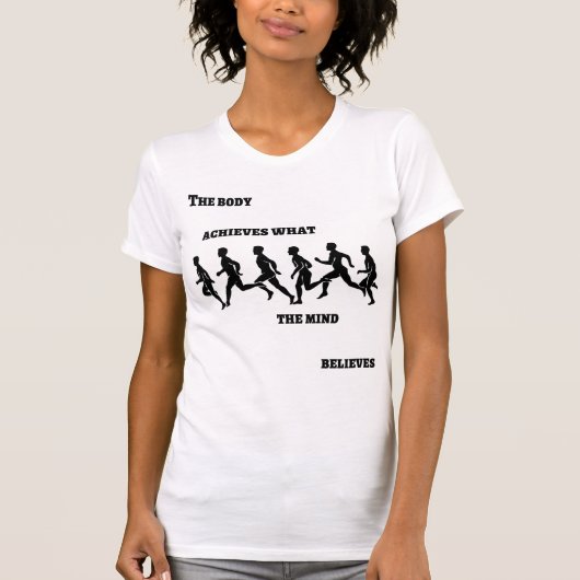 体が心を叶え信じる Tシャツ (正面)